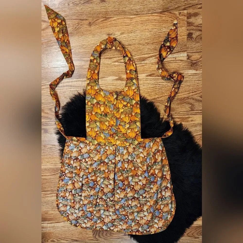 Handmade Apron Fall Autumn Thanksgiving Halloween Pumpkins